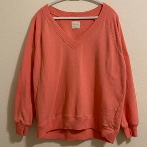 American Eagle Outfitters size medium pink oversized v-neck sweater